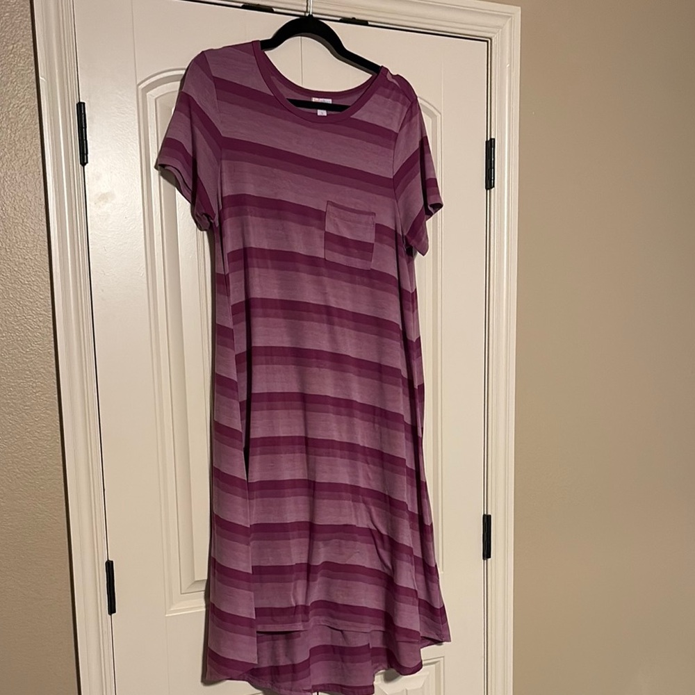 LuLaRoe Purple High-Low Dolman Sleeve Dress